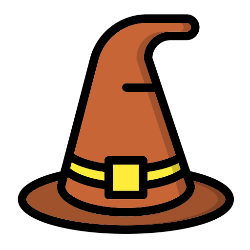 sombrero de bruja icono gratis