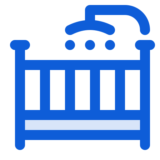 Baby bed free icon