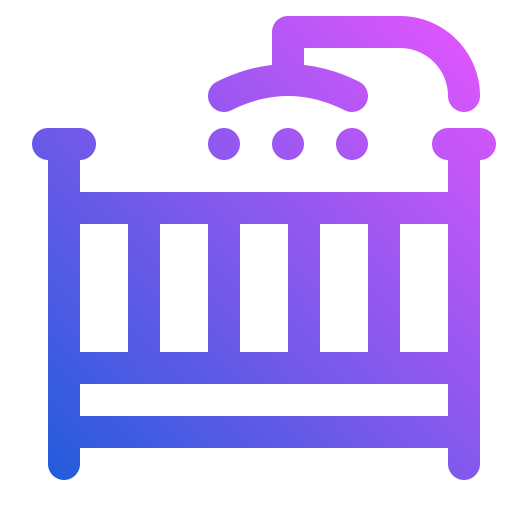 Baby bed free icon