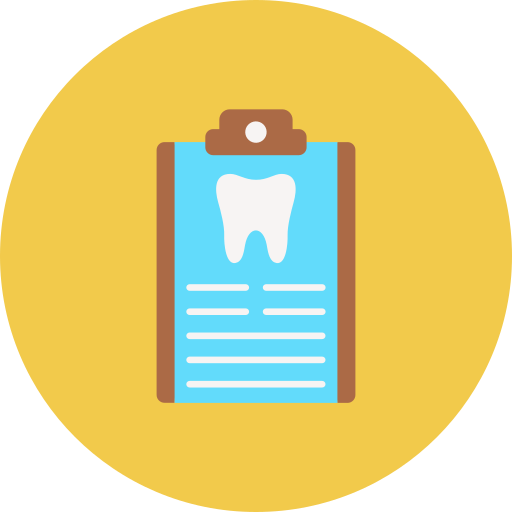 Historial dental icono gratis