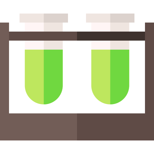 Test tubes Basic Straight Flat icon