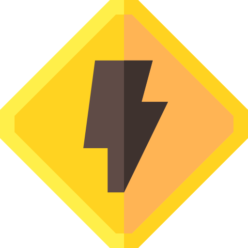 High voltage Basic Straight Flat icon