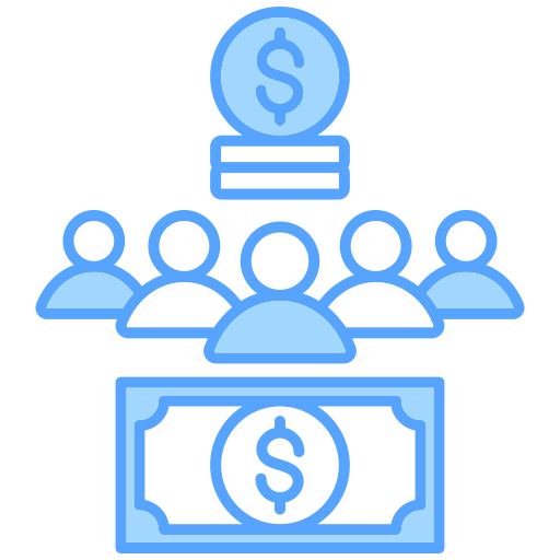 recaudación de fondos icono gratis