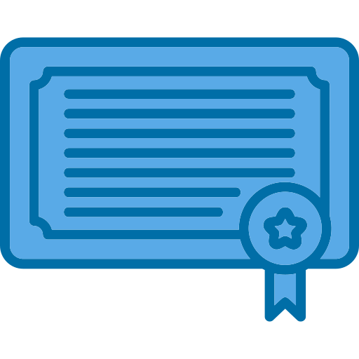Certificate free icon