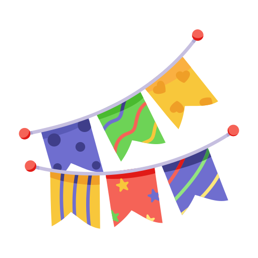 Bunting free icon Bunting free icon