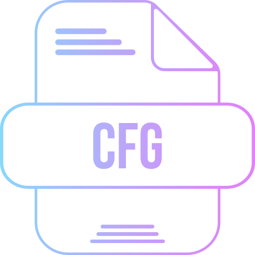 Cfg file Generic gradient outline icon