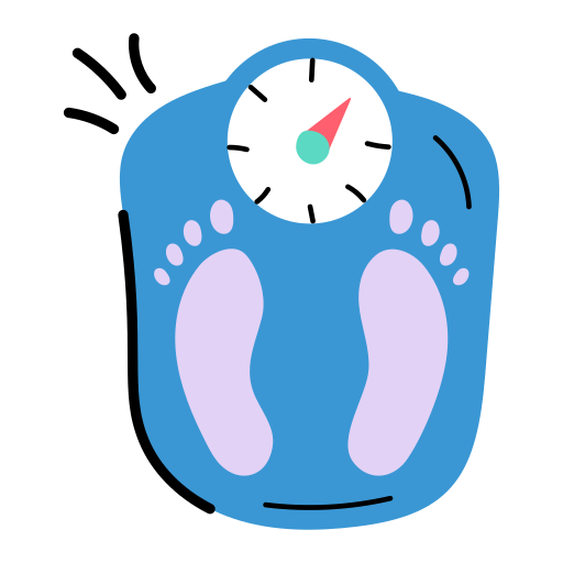 Sticker of a cute cartoon weighing scale Vector Image