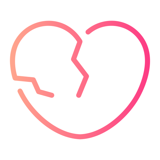 corazón roto icono gratis