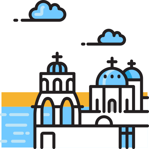 iglesia con cúpula azul icono gratis