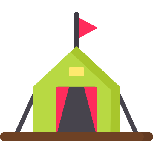 carpa para camping icono gratis