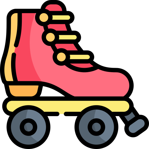 Roller Skate Kawaii Lineal color icon