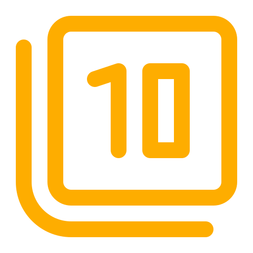 numero 10 icono gratis