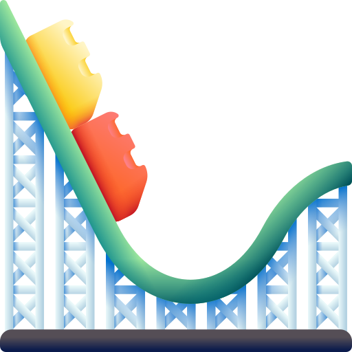 montaña rusa icono gratis