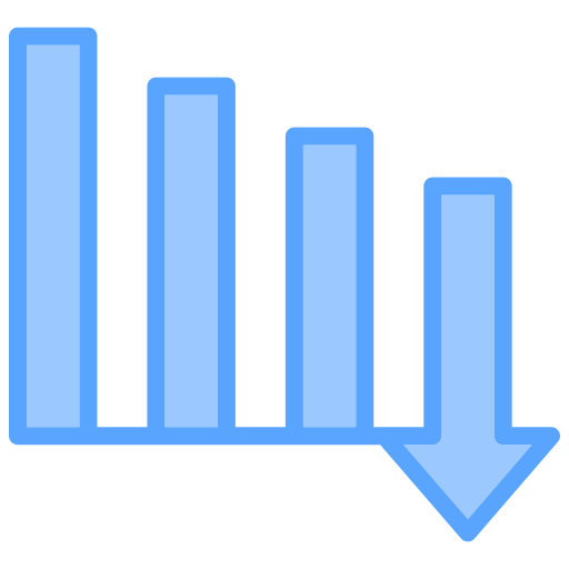 감소 무료 아이콘