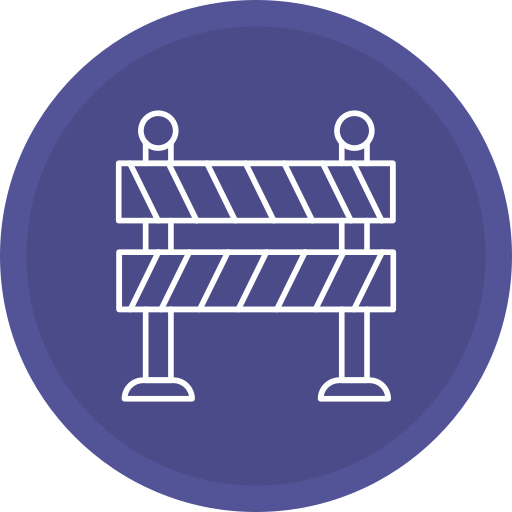 barrera vial icono gratis