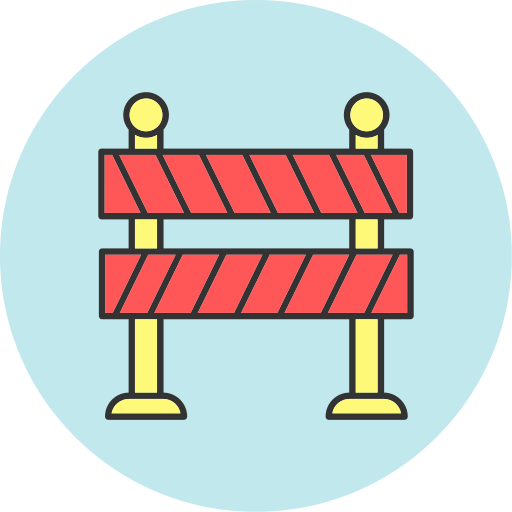 barrera vial icono gratis