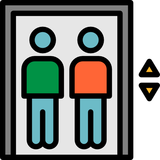 Elevator Mynamepong Lineal Color Icon