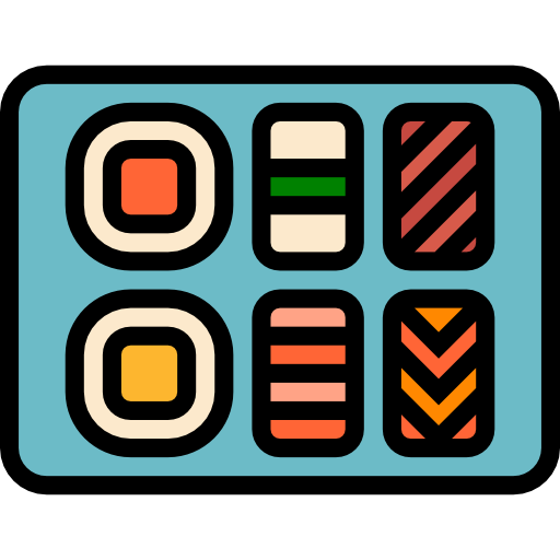 Sushi mynamepong Lineal Color icon