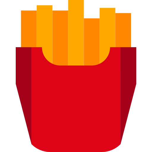 French fries mynamepong Flat icon