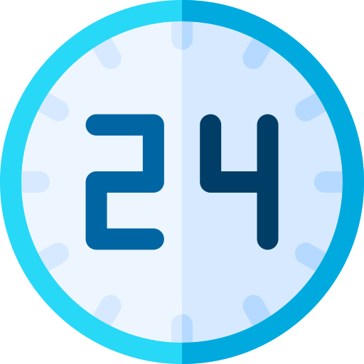 24 hours free icon 24 hours free icon