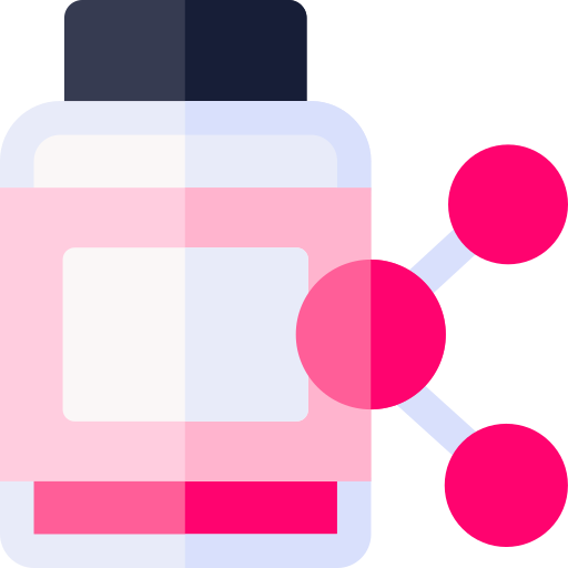 Amino acids Basic Rounded Flat icon