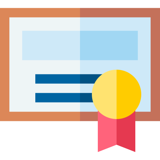 Certificate Basic Straight Flat icon