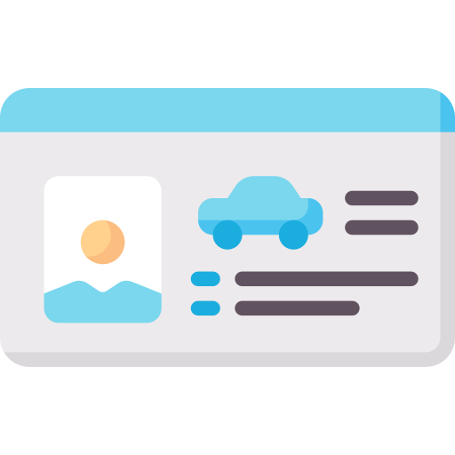 licencia de conducir icono gratis
