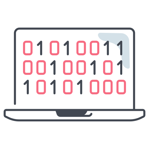 código binario icono gratis