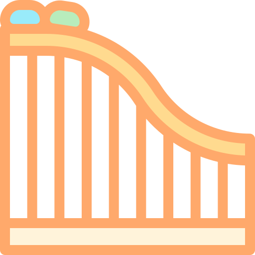 montaña rusa icono gratis