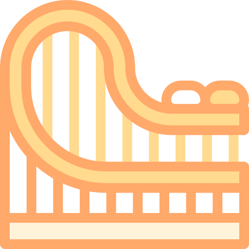 Roller Coaster Detailed Color Lineal Color Icon