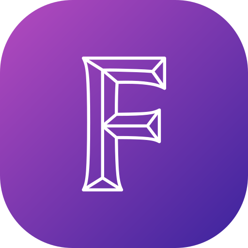 Letter f Generic gradient fill icon