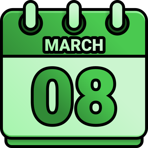 8 de marzo icono gratis