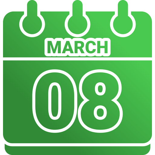 8 de marzo icono gratis