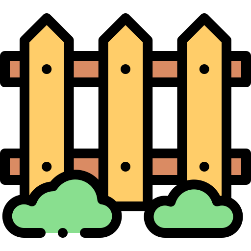 Fence Detailed Rounded Lineal Color Icon