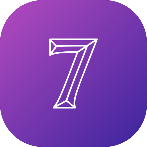 numero 7 icono gratis