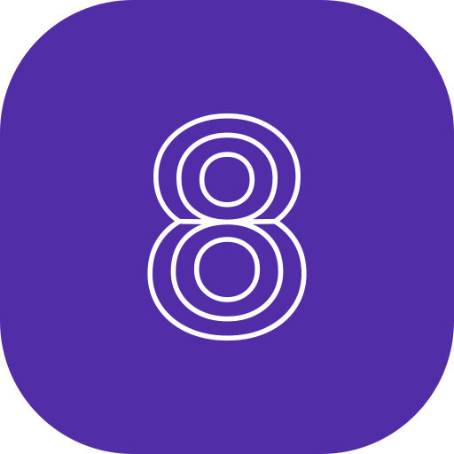 numero 8 icono gratis