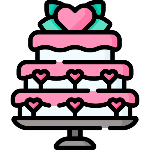 pastel de boda icono gratis