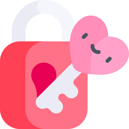 Padlock Kawaii Flat icon