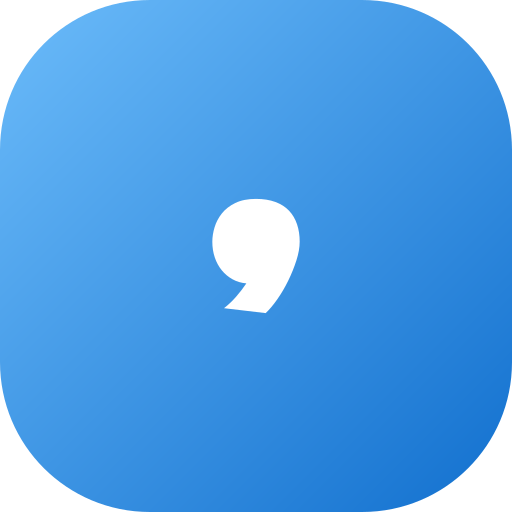 Comma Generic gradient fill icon