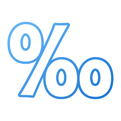 pour mille Icône gratuit pour mille Icône gratuit