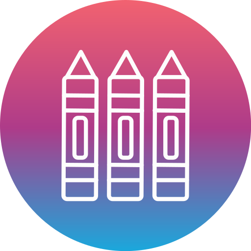 lápices de color icono gratis