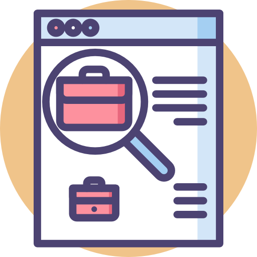 búsqueda de trabajo icono gratis