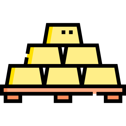 barras de oro icono gratis