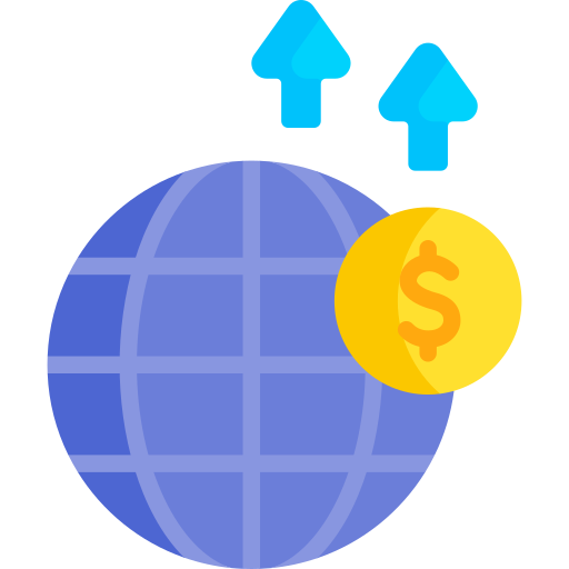 Economia global grátis ícone