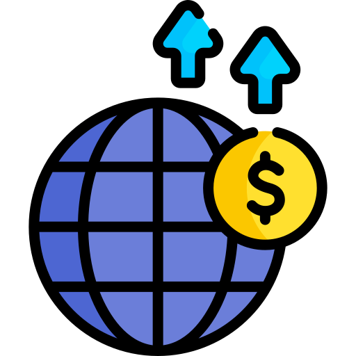 Economía global icono gratis