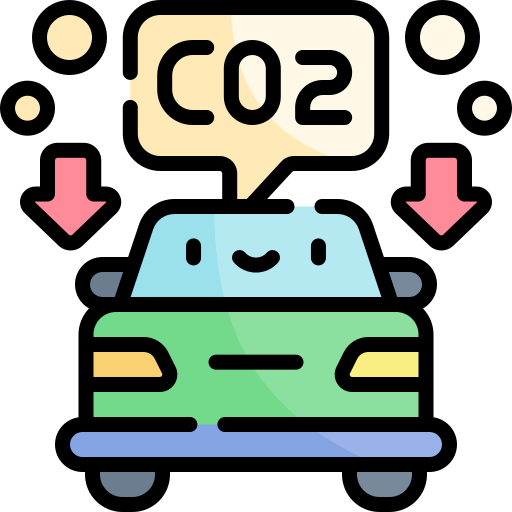 Low emission Kawaii Lineal color icon