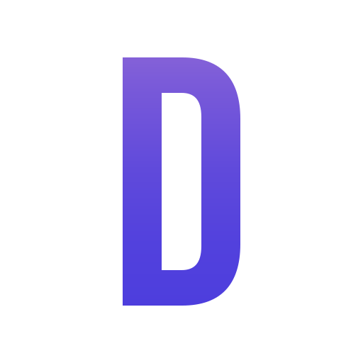 Letter D Generic gradient fill icon