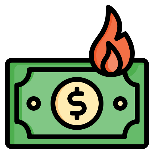 Recesión icono gratis