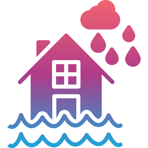 Flooded house - free icon