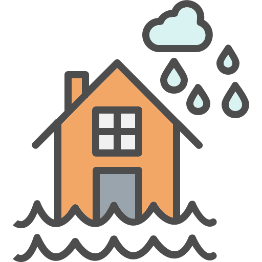 Flooded house - free icon